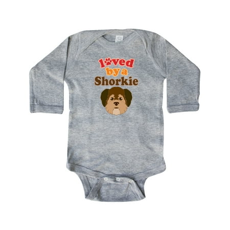 

Inktastic Shorkie Dog Shih Tzu Yorkie Gift Baby Boy or Baby Girl Long Sleeve Bodysuit