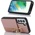 thumbnail image 5 of Samsung Galaxy S21 FE Case with Card Holder for Women, Galaxy S21 FE Phone Case Wallet with Strap Credit Card Slots Crossbody with Kickstand Zipper Shockproof Case for S21 FE - Rose Gold, 5 of 18