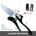 thumbnail image 5 of VANNECT Bypass Steel Pruning Shears, Professional Sharp Hedge & Garden Shears, Tree Trimmer, Garden Plant Clippers, Hand Pruners, Secateurs for Gardening, One-Hand Safety Lock, Grafting Knife Included, 5 of 7