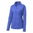 thumbnail image 3 of Sport Tek Adult Female Women Heather Long Sleeves Pullover True Royal Medium, 3 of 4
