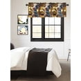 thumbnail image 3 of Kitchen Valances for Window, Countryside Cows with Headphones Light Filtering Rod Pocket Valance Curtain, Farm Funny Animal Art Short Curtains Window Topper for Bedroom Bathroom Living Room 60x18in, 3 of 9