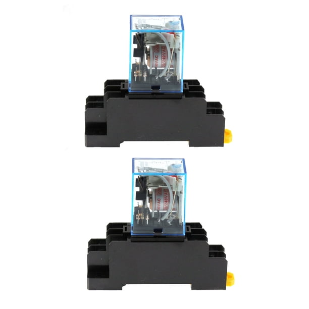 Kenally 2 unids/set DC 12V luz indicadora de LED bobina de relé de potencia electromagnética 8 pines con enchufe Terminal Herramientas eléctricas