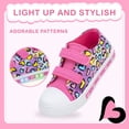 thumbnail image 3 of EUXTERPA Colorful Girls Sneakers Light Up Flashing Shoes Kids Casual Sneakers with Hook and Loop, Toddler Size 7, 3 of 6