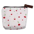 thumbnail image 3 of 5Pcs Small Canvas Purse, Vacemry Floral Canvas Wallet, Small Zip Coin Purse Key Case Bag, Mini Handbag for WomenGirlsLadies, Countryside Style Daily Use Accessory for Pocket Purse Clutch Organizer, 3 of 4