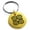 Gold, variant on Stainless Steel Aztec Strength Rune Engraved Small Medallion Circle Charm Keychain Keyring