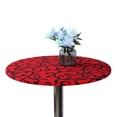 thumbnail image 4 of para el hogar Deluxe con bordes elásticos de franela con respaldo de vinilo cubierta de con diseño de medallón redondo grande Rojo 120cm Macarena mantel elástico redondo, 4 of 8