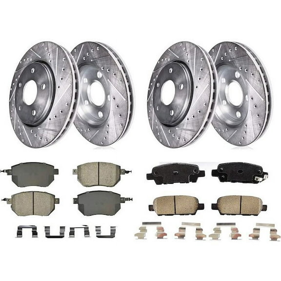 Front and Rear Brake Pad and Rotor Kit - Compatible with 2005 - 2007, 2012 Nissan Murano 2006