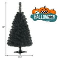 thumbnail image 2 of Costway 3ft Unlit Artificial Christmas Halloween Mini Tree Black w/Plastic Stand, 2 of 10