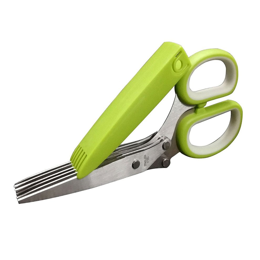 MultiLayer Stainless Steel Green Onion Scissors Office Shredder