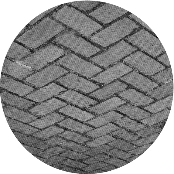 Ahgly Company Indoor Square Patterned Gray Wolf Gray Area Rugs, 3' Square