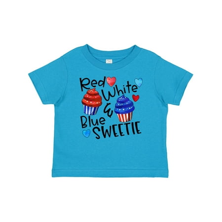 

Inktastic 4th of July Red White and Blue Sweetie Cupcakes and Stars Gift Baby Boy or Baby Girl T-Shirt