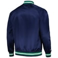 thumbnail image 3 of Men's Mitchell & Ness Navy Dallas Mavericks Hardwood Classics  Throwback Wordmark Raglan Full-Snap Jacket, 3 of 3