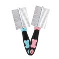 thumbnail image 3 of 2PCS Pet Comb Double-Sided Comb Dog Teeth Comb Cat Hair Comb Home Grooming Tool Floated Hair Removal Dematting for Dogs Cats, 3 of 5