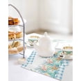 thumbnail image 4 of Watercolor Marine Life Kitchen Dish Towels for Drying Dishes Set of 3, Ocean Corals Shells Starfish Blue Plaid Waffle Weave Microfiber Hand Tea Bathroom Towels Quick Dry & Absorbent Towel 12x12, 4 of 7