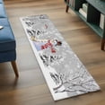 thumbnail image 5 of Grey Christmas Kitchen Runner Rug 2x6 Washable Runners for Hallway Non Slip Snowman Xmas Tree Snowflake Winter Birds Branches Large Area Rug Indoor Floor Carpet for Bathroom Laundry Entryway Bedroom, 5 of 8