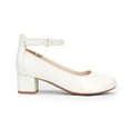 thumbnail image 2 of BURUDANI Girls' Chunky High Heel Ankle Strap Dress Pumps for Party, Wedding, and Princess Outfits – Little & Big Kids, 2 of 6