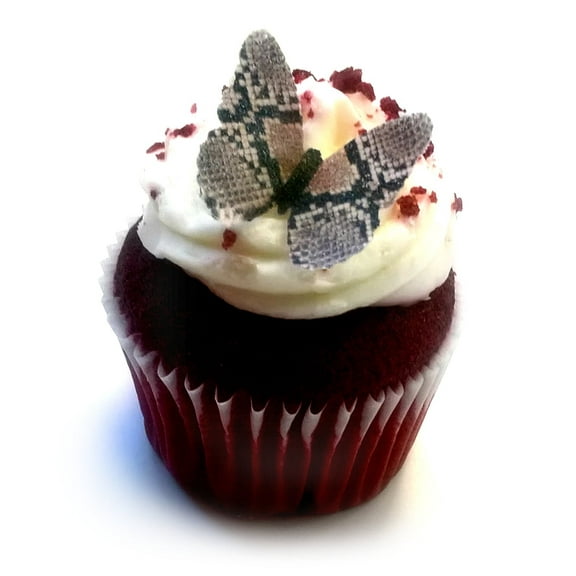 24 Very Small 1" Snake Skin Animal Print Edible Image Wafer Paper Deco Machine? Butterflies Wedding Birthday Cake Cookie Cupcake Butterfly Dessert Topper Decoration Party Supplies