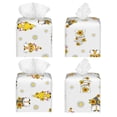 thumbnail image 3 of Rateoe Gnome With Sunflower Pattern Tissue Box Cover, Modern Square Decorative Leather Facial Paper Case Organizer Holder Dispenser 5X5X5'', 3 of 8