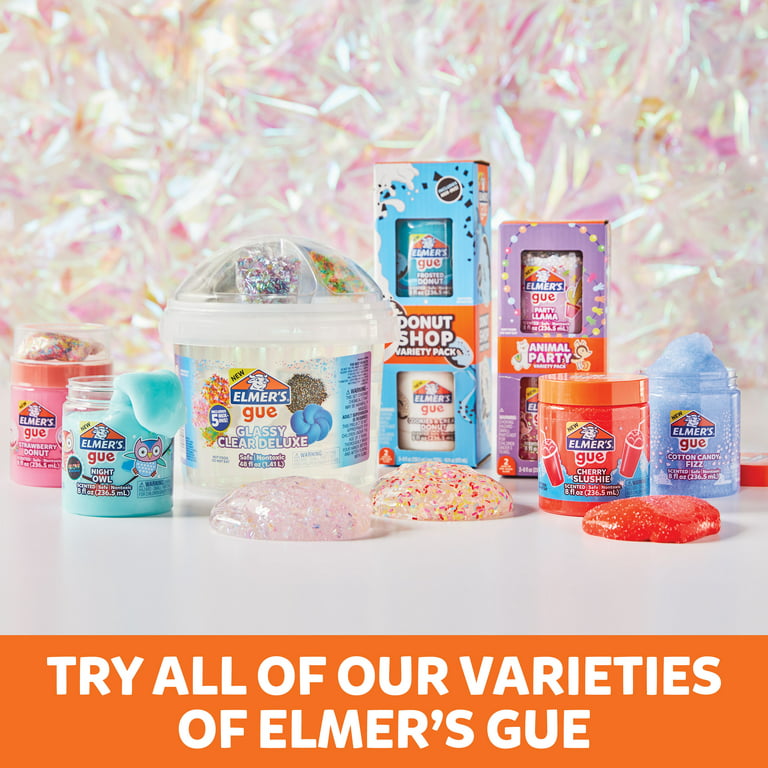 Elmer's Gue Animal Party Variety Scented Crunchy Slime and Bingsu Bead  Slime