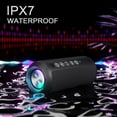 thumbnail image 6 of Ortizan Portable Bluetooth Speaker IPX7 Waterproof, 24W Loud Sound, Deep Bass, Bluetooth 5.4, LED Lights, Wireless Stereo Pairing, 30H Playtime, for Home/Outdoor/Party/Beach, Birthday Gift - Black, 6 of 14