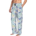 thumbnail image 3 of Kdxio Colorful Butterfly Print Men's Sleep Pajama Pant Lounge Pants with Pockets, 3 of 8