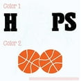 thumbnail image 2 of Bedroom Décor Hoops Basketball Decals Wall Sticker Teen Sports 40x11-inch Black, Orange, 2 of 6