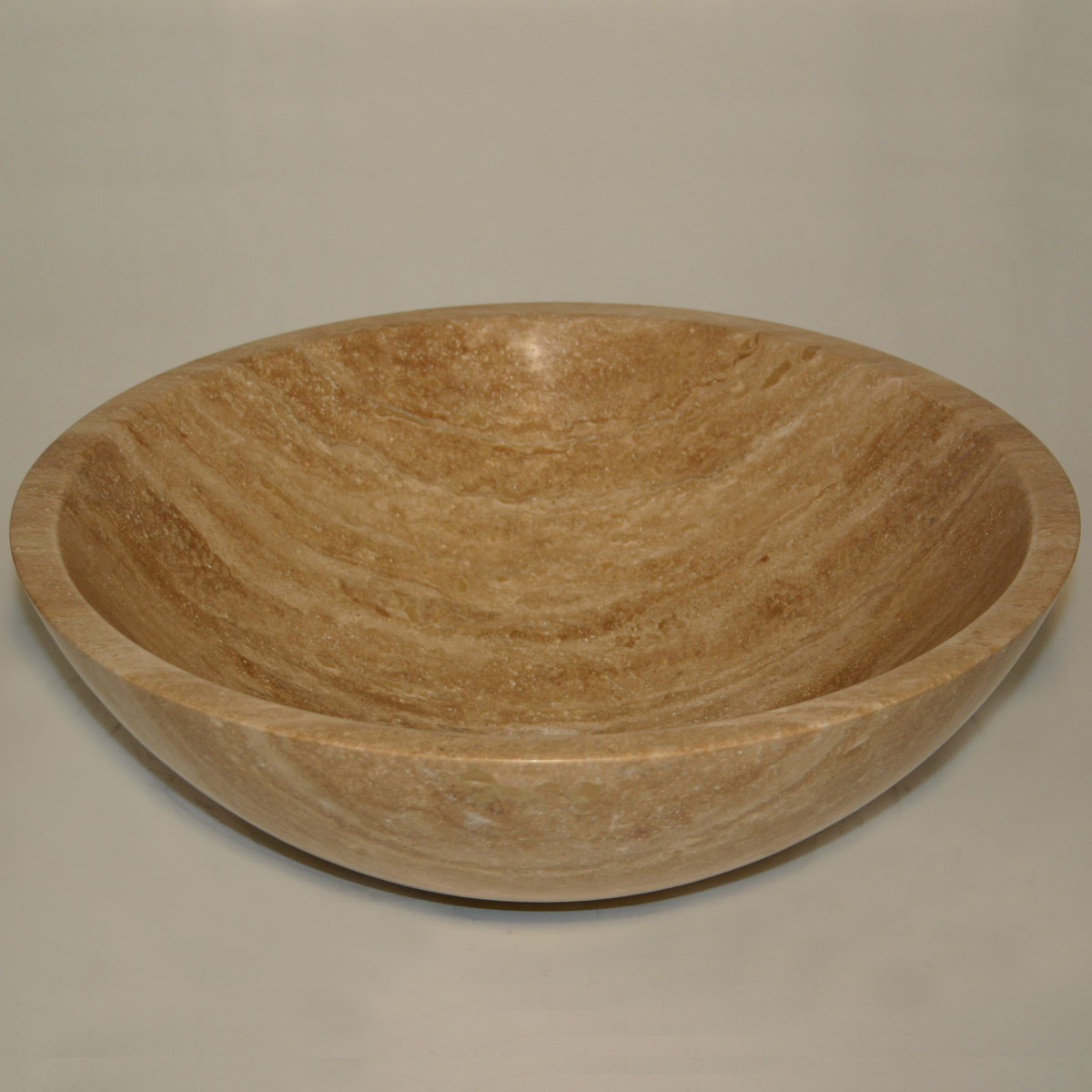 Silkroad Exclusive Bathroom Vessel Sink Natural Travertine Stone Basin