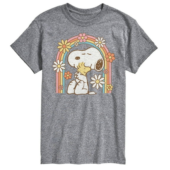 Peanuts - Retro Flower Rainbow - Men's Short Sleeve Graphic T-Shirt
