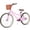 Pastel Pink, variant on Hykolity Kid Cuiser Bike 20 Inch for 6-12 Years Old Girls Bicycle with Basket and Kickstand, Tween Retro Style Childrens Bike for Teen Girls, White