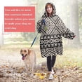 thumbnail image 4 of Wearable Oversized Blanket,Black Geometric Diamond Pattern Wearable Blanket Hoodie for Adults,Cozy Hooded Blankets with Super Pockets,Super Warm Fuzzy Pullover for Women & Men, 4 of 6