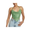 thumbnail image 4 of Liacowi Women Sparkle Sequin Halter Crop Tops Chain Shiny Backless Deep V Sleeveless Backless Collar Chain Camisole, 4 of 9