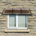 thumbnail image 5 of Zimtown 39.37" x 118.11"  Door Window Outdoor Awning Brown Board & Black Holder, 5 of 5