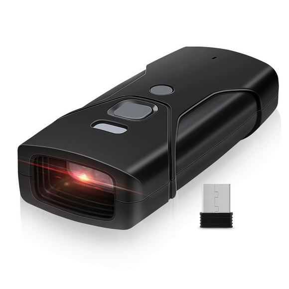 Portable Handheld Barcode Scanner Wired+2.4G+BT Three-mode Connection Support One-dimensional Barcode/QR Code Fast Scanning