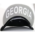 thumbnail image 2 of Georgia Men's Adjustable Snapback Baseball Cap (Black/Silver Textured Bill), 2 of 4