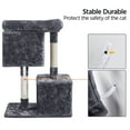 thumbnail image 3 of Alden Design 33.5''H Plush Cat Tree with Wide Platform Condo for Indoor Cats, Dark Gray, 3 of 12