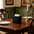 thumbnail image 5 of Square Faux Tissue Box Cover Striped Design for Living Room Coffee Table Bathroom Dining Table Bedroom Office Tissue Holder Napkin Holder Modern Home Decorative, 5 of 6