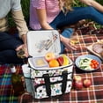 thumbnail image 5 of FORMRS Insulated Cooler Bag 24 Cans Capacity Soft Leakproof Lunch Box with Side Pockets, Green Stars, 5 of 7
