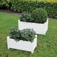 thumbnail image 2 of Esschert Design Rectangular Planters, White, Set of 2, 2 of 4