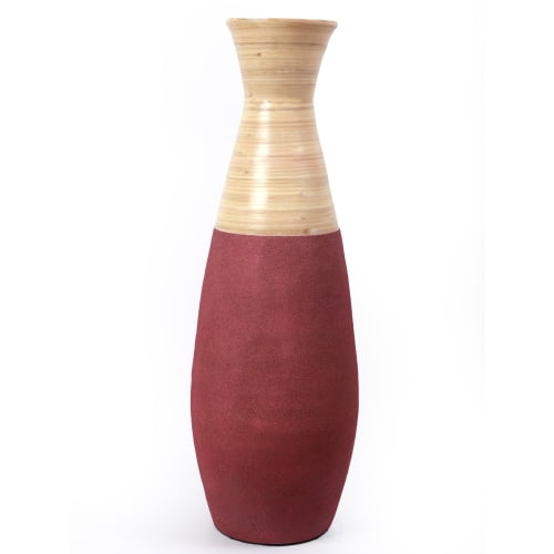 Uniquewise Modern Tall Bamboo Floor Vase, For Dining, Living Room Uniquewise Modern Tall Bamboo Floor Vase, For Dining, Living Room