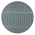 thumbnail image 1 of homeroots home decor 396236 8’ Round Blue Array Indoor Outdoor Area Rug, 1 of 1
