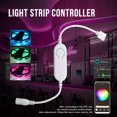 thumbnail image 3 of Contrôleur de Bande Lumineuse LED RGB WiFi Sans Fil Contrôleur de Bande Lumineuse Intelligent Contrôle Vocal Compatible avec Maison & pour Tuya/SmartLife Contrôle par Application, 3 of 7