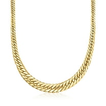 Ross-Simons Italian 18kt Yellow Gold Graduated Cuban-Link Necklace, Women's, Adult