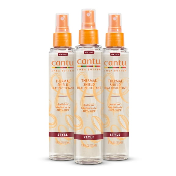 Cantu Thermal Shield Heat Protectant with Shea Butter, 5.1 fl oz (Pack of 3) (Packaging May Vary)