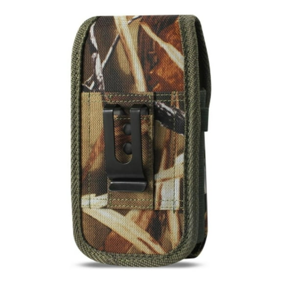 VERTICAL RUGGED POUCH SAMSUNG GALAXY NOTE 5 PLUS-CAMOUFLAGE WITH METAL LOGO AND VELCRO INNER SIZE: 6.43X3.40X0.70INCH