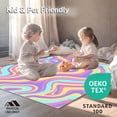 thumbnail image 4 of ODIKA 6'x9' Machine Washable Non-Slip Area Rug, Whirl Fantasy Marble with Fluid Interlocking Ribbon Design High Traffic Rug with Pad, Pink, 485038, 4 of 8