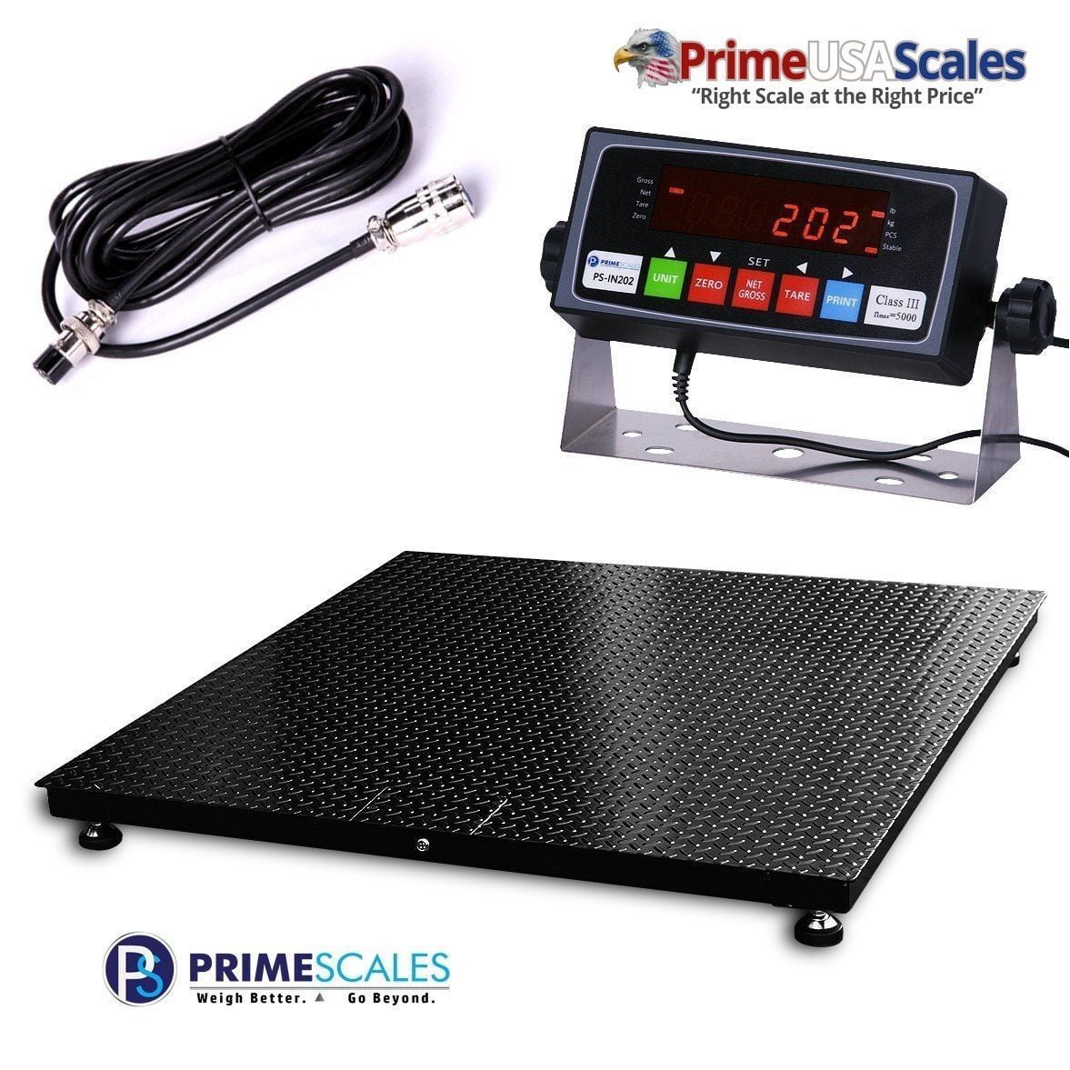 Floor Scale/Heavy Duty Platform 48X48",10000X 1LB,Digital Indicator