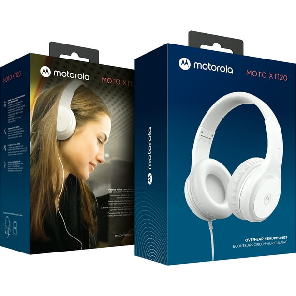 Audífonos Motorola Moto Xt120 Ligeros Blanco Nueva Línea 2022 Motorola XT120 Ligeros Diadema Over-Ear