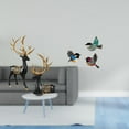 thumbnail image 2 of CarpNettore Reindeer Elk Resin Statue and Wooden Bird Wall Art Collection for Cabinet Tabletop Wedding Housewarming Garden Study Room Farmhouse Decor, 2 of 8