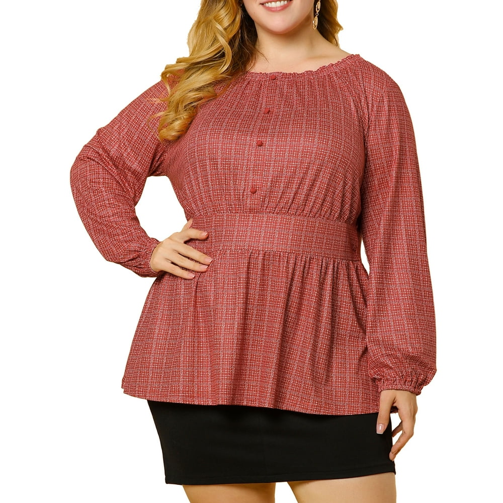 plus size blouses at walmart