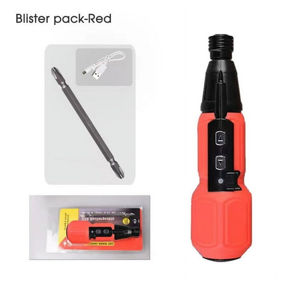 Rechargeable Screwdriver with LED Lights Electric Tool for Home DIY Projects USB Charging Fast and Efficient Includes Handle and Tool Bar for Versatility